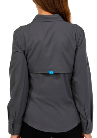 Thumbnail 2: AFTCO Aftco Womens Long Sleeve Wrangle Button Down Top 