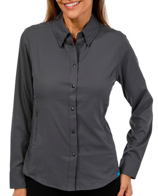 Thumbnail 1: AFTCO Aftco Womens Long Sleeve Wrangle Button Down Top 