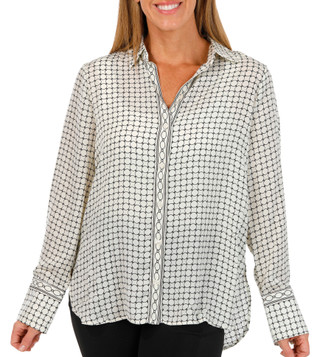 Thumbnail 1: MAX STUDIO Max Studio Womens Long Sleeve Button Down Top 