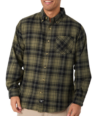 Thumbnail 2: TRUE TIMBER True Timber Mens Plaid Long Sleeve Flannel Button Shirt 
