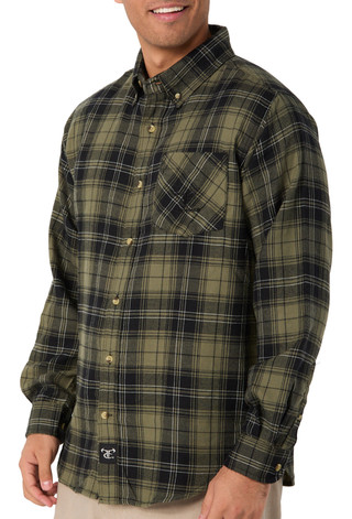 Thumbnail 6: TRUE TIMBER True Timber Mens Plaid Long Sleeve Flannel Button Shirt 
