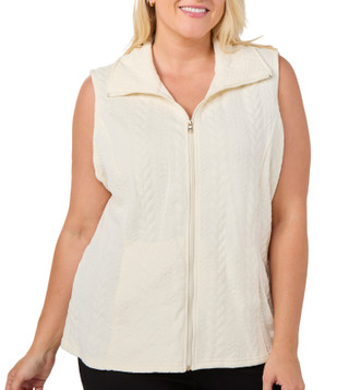 Thumbnail 1: Emily Daniels Emily Daniels Plus Quilted Mock Neck Zip Up Vest 