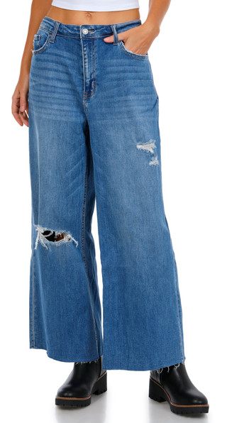Thumbnail 1: VERVET Vervet Juniors Olivia Wide Leg Jeans 
