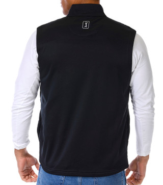Thumbnail 2: PGA PGA Mens Mixed Media Knit Quilted Full Zip Jacket Vest 