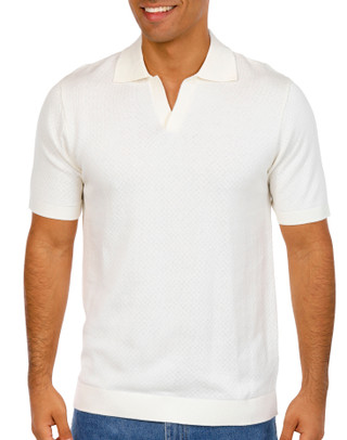Thumbnail 1: Kenneth Cole Kenneth Cole Mens Short Sleeve Johnny Collar Sweater Polo 