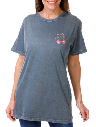 Thumbnail 1: SIMPLY SOUTHERN Simply Southern Juniors Short Sleeve Dazzling Cherry Top 
