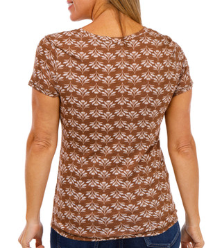 Thumbnail 2: Blue Sol Blue Sol Womens Short Sleeve V-Neck Floral Print Top 