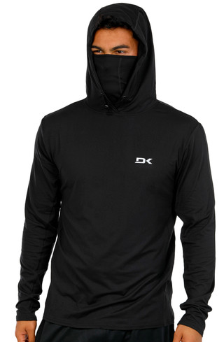 Thumbnail 2: DAKINE Dakine Mens Solid Long Sleeve UPF Gaiter Hoodie Shirt 