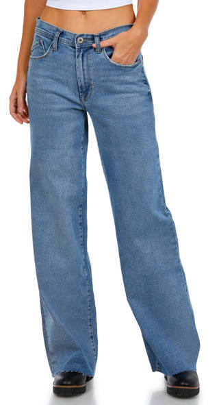 Thumbnail 1: Kensie Kensie Juniors The Kaya High Rise Wide Leg Jeans 