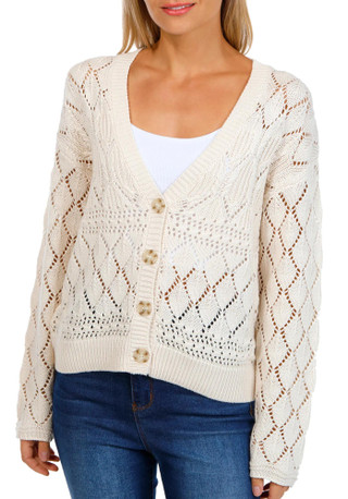 Thumbnail 1: Chelsea & Theodore Chelsea & Theodore Juniors Long Sleeve Open Weave Cardigan 