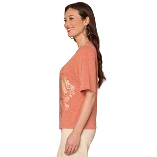 Thumbnail 2: Democracy Democracy Womens Short Sleeve Fog Foil Screen Print Top 