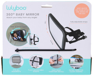 Thumbnail 2: Lulyboo Lulyboo 360 Rotating Square Baby Car Mirror 