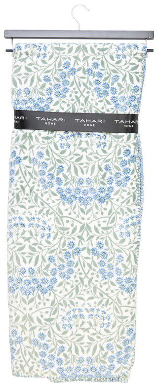 Thumbnail 2: Tahari Tahari 50x70 Cleo Floral Printed Reversible Throw Blanket 