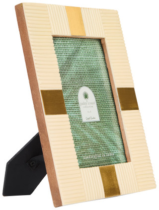 Thumbnail 1: DWELL STUDIO Dwell Studio 5x7 Ivory Brass Picture Frame 