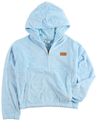 Thumbnail 1: Hurley Hurley Big Girls Long Sleeve Minky Quarter Zip Hoodie 