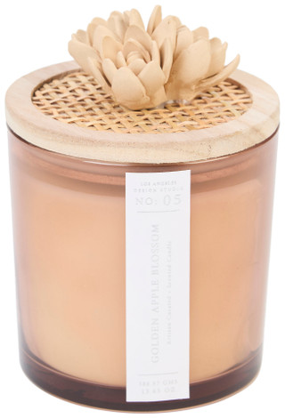 Thumbnail 2: EAST WEST Los Angeles Design Studio 14 oz Golden Apple Blossom Candle 