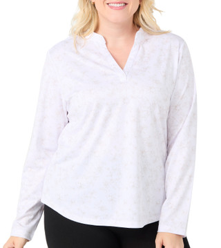 Thumbnail 1: REEL LEGENDS Reel Legends Plus Freeline Hibiscus Long Sleeve Top 