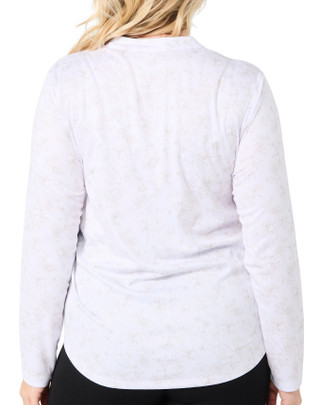 Thumbnail 3: REEL LEGENDS Reel Legends Plus Freeline Hibiscus Long Sleeve Top 