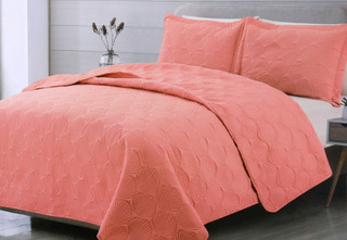 Thumbnail 12: BURANO HOME Burano Home Valencia Coral Quilt Set 