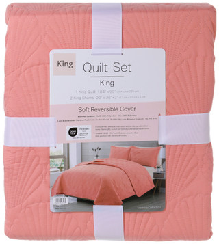 Thumbnail 3: BURANO HOME Burano Home Valencia Coral Quilt Set 