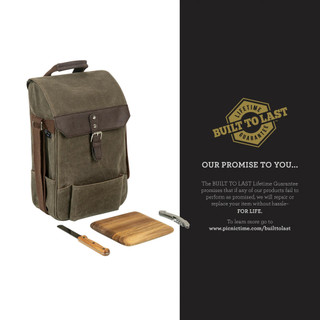 Thumbnail 5: Legacy Legacy 2 Bottle Insulated Wine Bag Cheese Board & Knife Set 