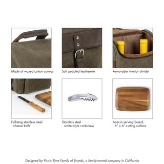 Thumbnail 9: Legacy Legacy 2 Bottle Insulated Wine Bag Cheese Board & Knife Set 