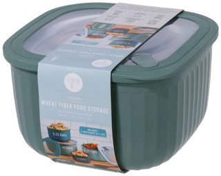 Thumbnail 1: Core Home Core Home 8 Pc Wheat Fiber Square Nested Food Storage Set 