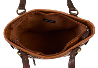 Thumbnail 3: Bueno Bueno XLarge Pebble Colorblock Buckle Zippered Tote Bag 