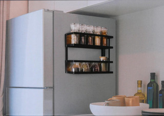 Thumbnail 3: GOURMET HOME PRODUCTS Gourmet Home Products 2-Tier Magnetic Spice Rack 