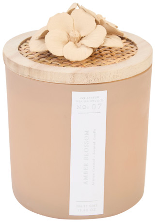 Thumbnail 2: EAST WEST Los Angeles Design Studio 14 oz. Amber Blossom Candle 