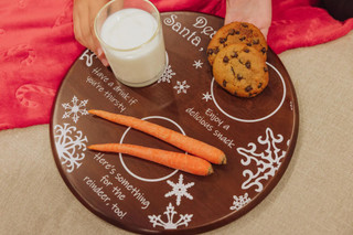 Thumbnail 5: Toscana Toscana Dear Santa Milk & Cookies Serving Tray 