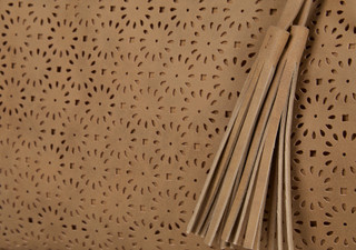 Thumbnail 2: Bueno Bueno Large Textured Perforated Tassle Tote Bag 