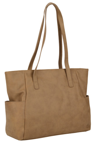 Thumbnail 4: Bueno Bueno Large Textured Perforated Tassle Tote Bag 