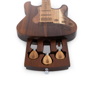 Thumbnail 4: Toscana Toscana Guitar Legend Cheese Board & Tools Set 