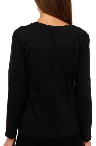Thumbnail 4: Rafaella Rafaella Petite Long Sleeve Chain Neck Detail Top 