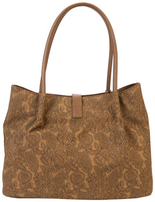 Thumbnail 3: Bueno Bueno Large Embossed Floral Buckle Tote Bag Purse 