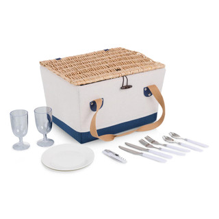 Thumbnail 7: Picnic Time Picnic Time 12 Pc. Boardwalk Picnic Basket Set For Two 