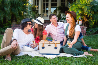 Thumbnail 11: Picnic Time Picnic Time 12 Pc. Boardwalk Picnic Basket Set For Two 