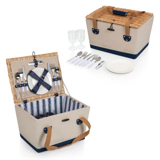 Thumbnail 16: Picnic Time Picnic Time 12 Pc. Boardwalk Picnic Basket Set For Two 