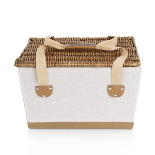 Thumbnail 2: Picnic Time Picnic Time 13 Pc. Lemongrove Picnic Basket Set For Two 