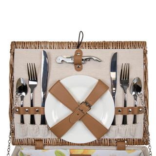 Thumbnail 5: Picnic Time Picnic Time 13 Pc. Lemongrove Picnic Basket Set For Two 