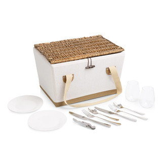 Thumbnail 16: Picnic Time Picnic Time 13 Pc. Lemongrove Picnic Basket Set For Two 