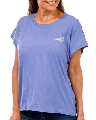 Thumbnail 3: REEL LEGENDS Reel Legends Womens Relaxed Dolman Morning Shells Tee 