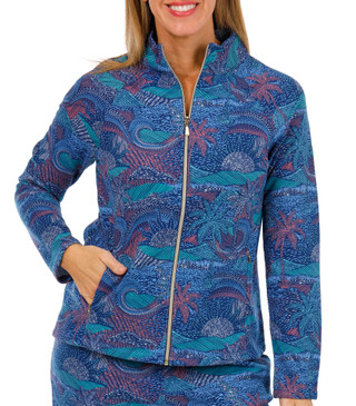 Thumbnail 1: REEL LEGENDS Reel Legends Womens French Terry Print Jacket 