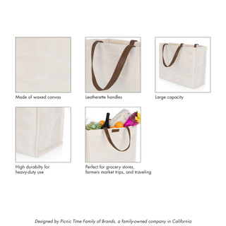 Thumbnail 5: Oniva Oniva Market Waxed-Canvas Large Tote With Handles 