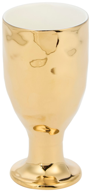 Thumbnail 1: PAMPA BAY Pampa Bay Home 12 oz Porcelain Hammered Metallic Wine Goblet 