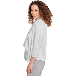 Thumbnail 2: Hearts of Palm Hearts of Palm Womens 3Q Sleeve Cascading Cardigan 