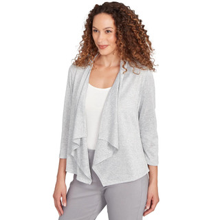 Thumbnail 4: Hearts of Palm Hearts of Palm Womens 3Q Sleeve Cascading Cardigan 