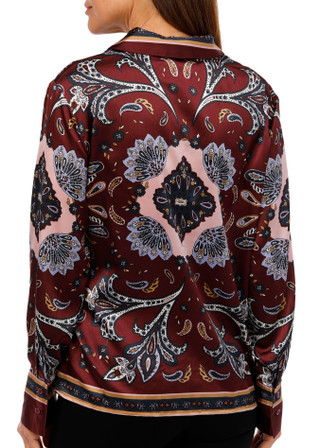 Thumbnail 2: Ellen Tracy Ellen Tracy Womens Long Sleeve Paisley Button Down Top 