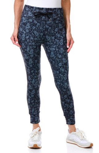 Thumbnail 1: Brisas Brisas Womens Active Fitted Floral Capri Joggers 